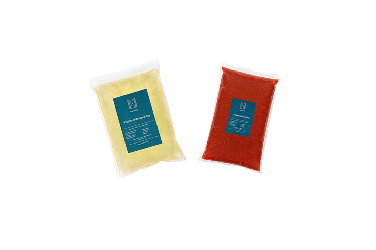 Nyhet! Finhakket tomat og klar tomatbuljong