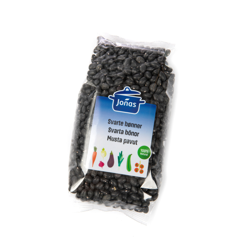 BØNNER SVARTE TØRKET 8x500 GR