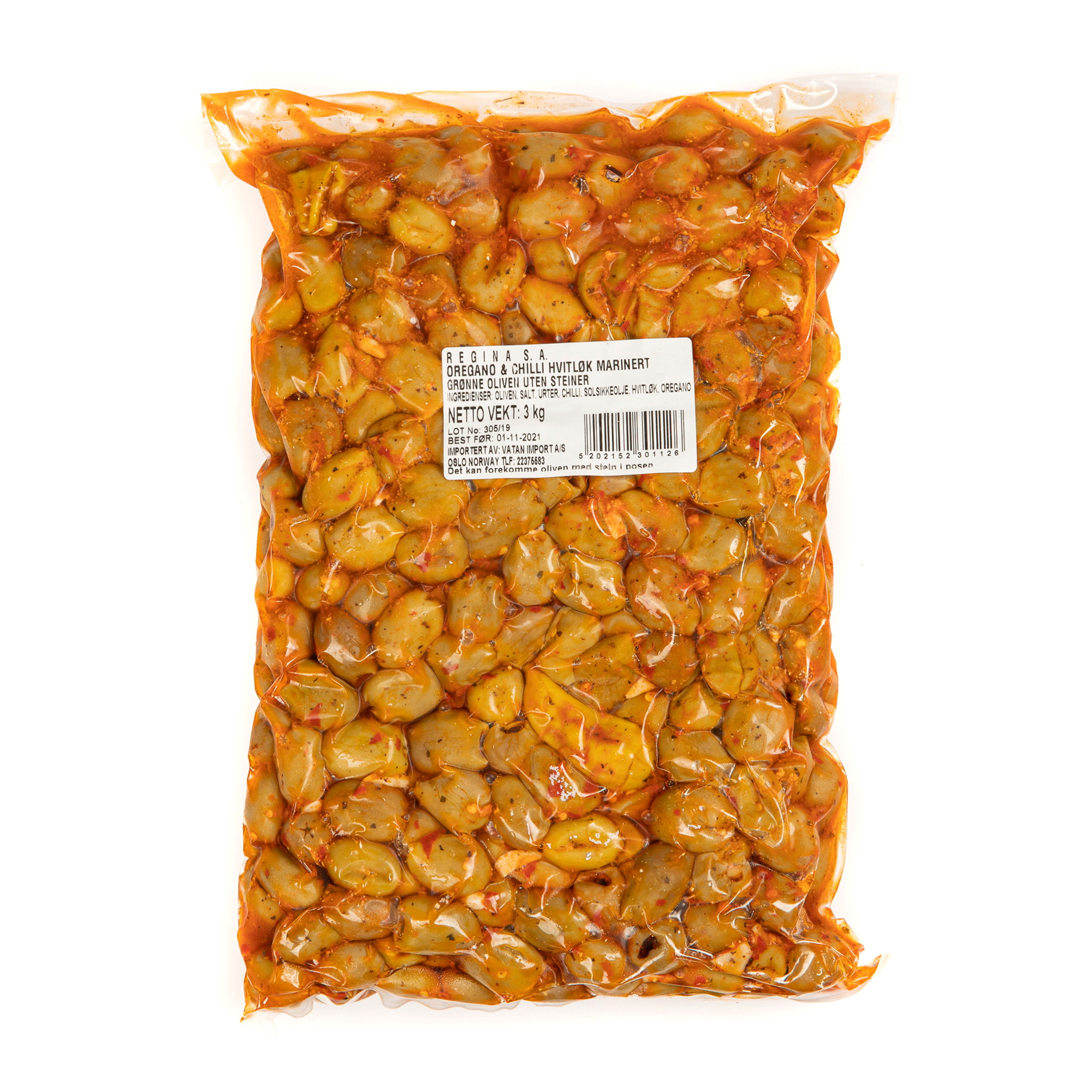Oliven chilimarinert 3kg