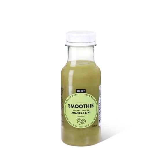 Street smoothie Ananas og kiwi 0,33 L