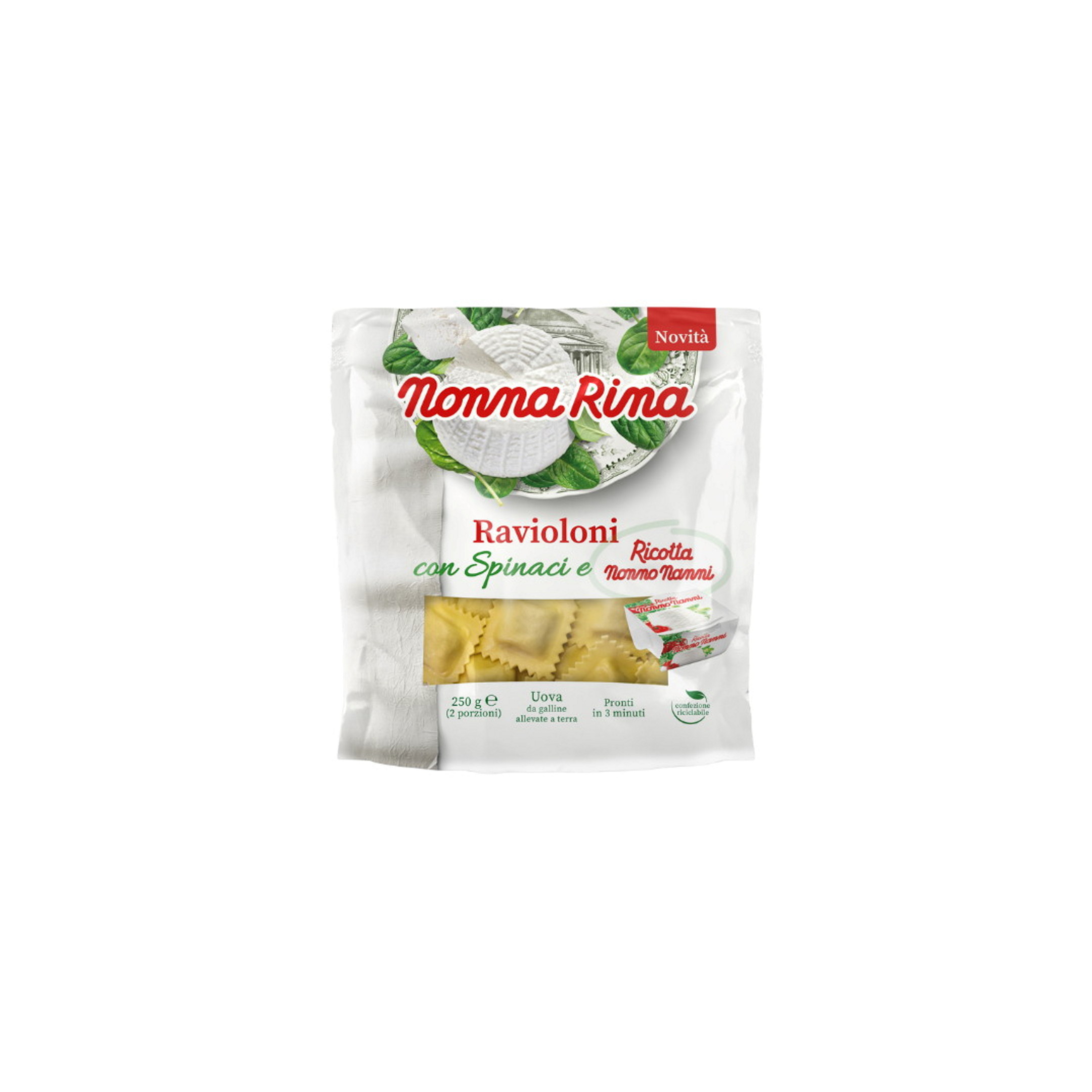 Ravioli m/ricotta&spinat 250g